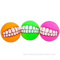 Spherical Teeth Training Sound Vinyl Rubber Dog Toy